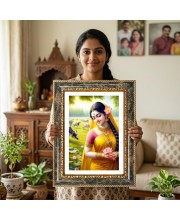 Radhaa Decorative Photo Frame With White Mount | Premium Wall & Tabletop Picture Frame | Home, Office & Temple Decoration | 8x12 Inch (Pack Of 1) (F31489)