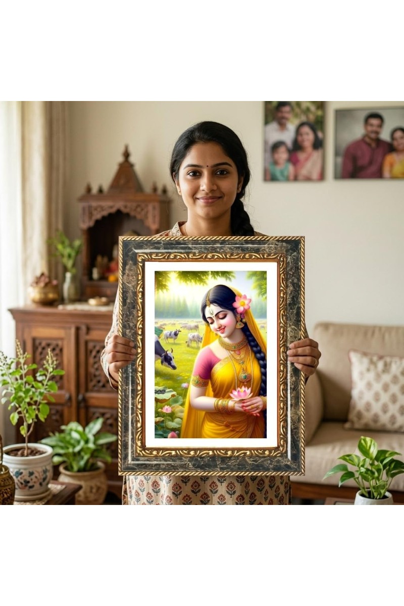 Radhaa Decorative Photo Frame With White Mount | Premium Wall & Tabletop Picture Frame | Home, Office & Temple Decoration | 8x12 Inch (Pack Of 1) (F31489)