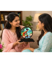 Car Dashboard Wooden Streaming Beauty Showpiece | 4 X 4.5 Inch Sublimation Printed Decorative Stand | 4 Mm MDF | Home Decor | Made in India (F33735)