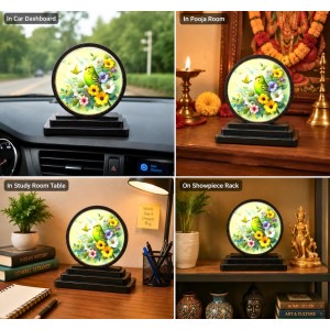 Car Dashboard Wooden Small Yellow Bird Showpiece | 4 X 4.5 Inch Sublimation Printed Decorative Stand | 4 Mm MDF | Home Decor | Made in India (F33513) Car Dashboard Wooden Small Yellow Bird Showpiece | 4 X 4.5 Inch Sublimation Printed Decorative Stand | 4 Mm MDF | Home Decor | Made in India (F33513)