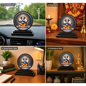 Car Dashboard Wooden Lord Ganeshaa Showpiece | 4 X 4.5 Inch Sublimation Printed Decorative Stand | 4 Mm MDF | Home Decor | Made in India (F33521) Car Dashboard Wooden Lord Ganeshaa Showpiece | 4 X 4.5 Inch Sublimation Printed Decorative Stand | 4 Mm MDF | Home Decor | Made in India (F33521)