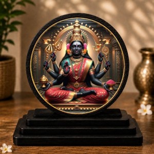 Car Dashboard Wooden Goddess Lakshmi Showpiece | 4 X 4.5 Inch Sublimation Printed Decorative Stand | 4 Mm MDF | Home Decor | Made in India (F33456) Car Dashboard Wooden Goddess Lakshmi Showpiece | 4 X 4.5 Inch Sublimation Printed Decorative Stand | 4 Mm MDF | Home Decor | Made in India (F33456)