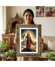 Parashuram Decorative Photo Frame With White Mount | Premium Wall & Tabletop Picture Frame | Home, Office & Temple Decoration | 10x14 Inch (Pack Of 1) (F33072)