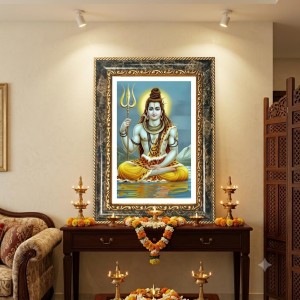 Sai Baba Decorative Photo Frame With White Mount | Premium Wall & Tabletop Picture Frame | Home, Office & Temple Decoration | 12x16 Inch (Pack Of 1) (F31096)