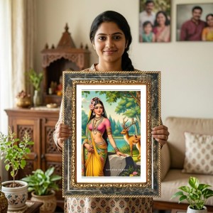 Shakuntala Decorative Photo Frame With White Mount | Premium Wall & Tabletop Picture Frame | Home, Office & Temple Decoration | 8x12 Inch (Pack Of 1) (F33108) Shakuntala Decorative Photo Frame With White Mount | Premium Wall & Tabletop Picture Frame | Home, Office & Temple Decoration | 8x12 Inch (Pack Of 1) (F33108)