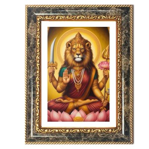 Narasimha Decorative Photo Frame With White Mount | Premium Wall & Tabletop Picture Frame | Home, Office & Temple Decoration | 8x12 Inch (Pack Of 1) (F33133) Narasimha Decorative Photo Frame With White Mount | Premium Wall & Tabletop Picture Frame | Home, Office & Temple Decoration | 8x12 Inch (Pack Of 1) (F33133)