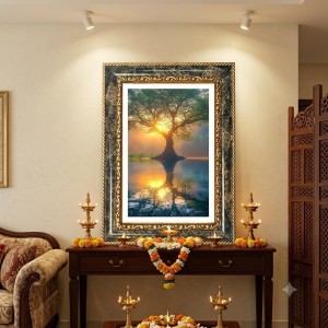 Tranquil Artwork Decorative Photo Frame With White Mount | Premium Wall & Tabletop Picture Frame | Home, Office & Temple Decoration | 10x14 Inch (Pack Of 1) (F32575) Tranquil Artwork Decorative Photo Frame With White Mount | Premium Wall & Tabletop Picture Frame | Home, Office & Temple Decoration | 10x14 Inch (Pack Of 1) (F32575)