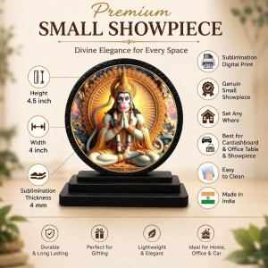 Car Dashboard Wooden Lord Hanuman Showpiece | 4 X 4.5 Inch Sublimation Printed Decorative Stand | 4 Mm MDF | Home Decor | Made in India (F33684) Car Dashboard Wooden Lord Hanuman Showpiece | 4 X 4.5 Inch Sublimation Printed Decorative Stand | 4 Mm MDF | Home Decor | Made in India (F33684)