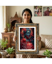 Saraswati Decorative Photo Frame With White Mount | Premium Wall & Tabletop Picture Frame | Home, Office & Temple Decoration | 12x16 Inch (Pack Of 1) (F31565)