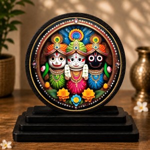 Car Dashboard Wooden Sri Jagannath Balaram Subhadra Showpiece | 4 X 4.5 Inch Sublimation Printed Decorative Stand | 4 Mm MDF | Home Decor | Made in India (F33334) Car Dashboard Wooden Sri Jagannath Balaram Subhadra Showpiece | 4 X 4.5 Inch Sublimation Printed Decorative Stand | 4 Mm MDF | Home Decor | Made in India (F33334)