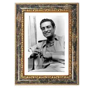 Satyajit Ray Decorative Photo Frame With White Mount | Premium Wall & Tabletop Picture Frame | Home, Office & Temple Decoration | 10x14 Inch (Pack Of 1) (F33186)