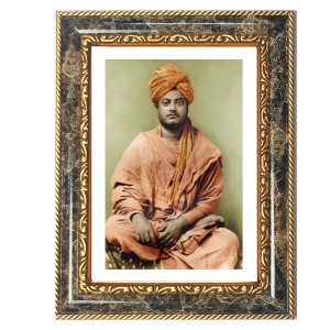 Swami Vivekananda Decorative Photo Frame With White Mount | Premium Wall & Tabletop Picture Frame | Home, Office & Temple Decoration | 8x12 Inch (Pack Of 1) (F32486)