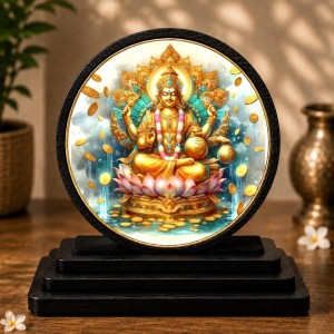 Car Dashboard Wooden Lord Kuber Showpiece | 4 X 4.5 Inch Sublimation Printed Decorative Stand | 4 Mm MDF | Home Decor | Made in India (F33293)