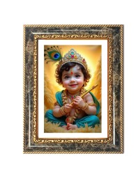 Krishna Decorative Photo Frame With White Mount | Premium Wall & Tabletop Picture Frame | Home, Office & Temple Decoration | 10x14 Inch (Pack Of 1) (F32636)