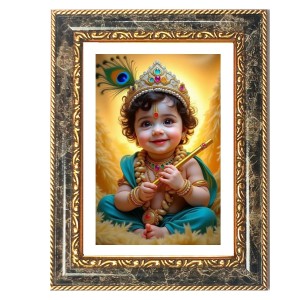 Krishna Decorative Photo Frame With White Mount | Premium Wall & Tabletop Picture Frame | Home, Office & Temple Decoration | 10x14 Inch (Pack Of 1) (F32636) Krishna Decorative Photo Frame With White Mount | Premium Wall & Tabletop Picture Frame | Home, Office & Temple Decoration | 10x14 Inch (Pack Of 1) (F32636)