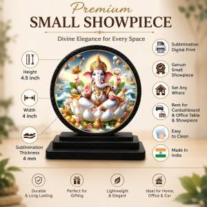 Car Dashboard Wooden Lord Ganeha Showpiece | 4 X 4.5 Inch Sublimation Printed Decorative Stand | 4 Mm MDF | Home Decor | Made in India (F33380) Car Dashboard Wooden Lord Ganeha Showpiece | 4 X 4.5 Inch Sublimation Printed Decorative Stand | 4 Mm MDF | Home Decor | Made in India (F33380)