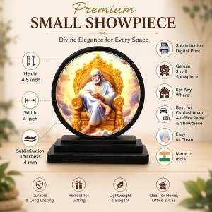 Car Dashboard Wooden Shirdi Sai Baba Showpiece | 4 X 4.5 Inch Sublimation Printed Decorative Stand | 4 Mm MDF | Home Decor | Made in India (F33652) Car Dashboard Wooden Shirdi Sai Baba Showpiece | 4 X 4.5 Inch Sublimation Printed Decorative Stand | 4 Mm MDF | Home Decor | Made in India (F33652)