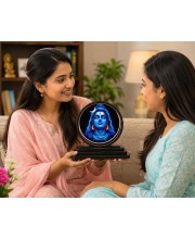 Car Dashboard Wooden Lord Shiva Showpiece | 4 X 4.5 Inch Sublimation Printed Decorative Stand | 4 Mm MDF | Home Decor | Made in India (F33605)