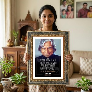 Dr. A.P.J. Abdul Kalam Accompanied By A Motivational Quote Decorative Photo Frame With White Mount | Premium Wall & Tabletop Picture Frame | Home, Office & Temple Decoration | 8x12 Inch (Pack Of 1) ( Dr. A.P.J. Abdul Kalam Accompanied By A Motivational Quote Decorative Photo Frame With White Mount | Premium Wall & Tabletop Picture Frame | Home, Office & Temple Decoration | 8x12 Inch (Pack Of 1) (