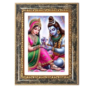 Shiva And Parvati Decorative Photo Frame With White Mount | Premium Wall & Tabletop Picture Frame | Home, Office & Temple Decoration | 8x12 Inch (Pack Of 1) (F33136) Shiva And Parvati Decorative Photo Frame With White Mount | Premium Wall & Tabletop Picture Frame | Home, Office & Temple Decoration | 8x12 Inch (Pack Of 1) (F33136)