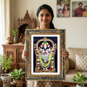Venkateswara Swamy Decorative Photo Frame With White Mount | Premium Wall & Tabletop Picture Frame | Home, Office & Temple Decoration | 8x12 Inch (Pack Of 1) (F33097) Venkateswara Swamy Decorative Photo Frame With White Mount | Premium Wall & Tabletop Picture Frame | Home, Office & Temple Decoration | 8x12 Inch (Pack Of 1) (F33097)