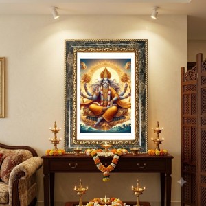 Brahma Decorative Photo Frame With White Mount | Premium Wall & Tabletop Picture Frame | Home, Office & Temple Decoration | 10x14 Inch (Pack Of 1) (F32676)