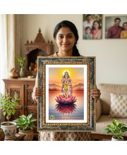 Murugann Decorative Photo Frame With White Mount | Premium Wall & Tabletop Picture Frame | Home, Office & Temple Decoration | 10x14 Inch (Pack Of 1) (F31549)