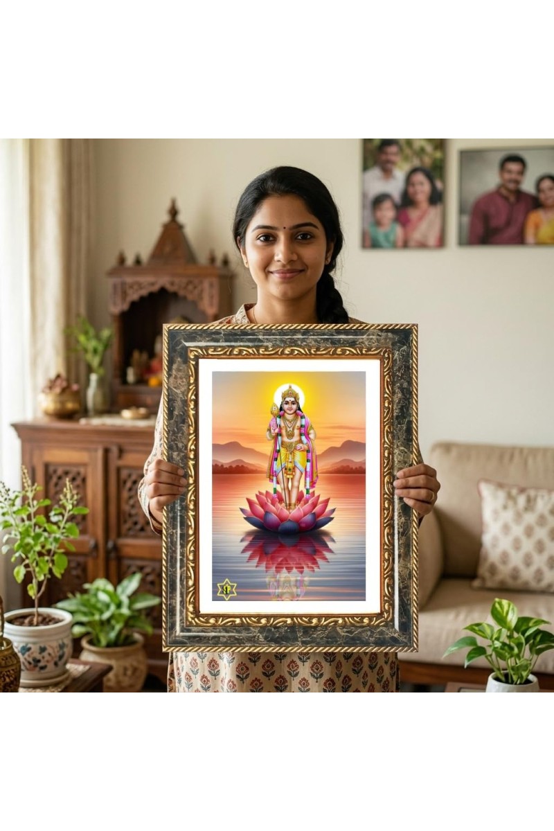 Murugann Decorative Photo Frame With White Mount | Premium Wall & Tabletop Picture Frame | Home, Office & Temple Decoration | 10x14 Inch (Pack Of 1) (F31549)