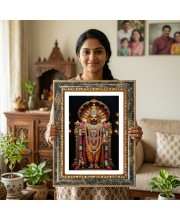 Narasimha Decorative Photo Frame With White Mount | Premium Wall & Tabletop Picture Frame | Home, Office & Temple Decoration | 10x14 Inch (Pack Of 1) (F32367)