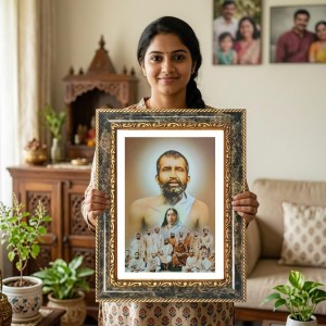 Sri Ramakrishna Paramahamsa Decorative Photo Frame With White Mount | Premium Wall & Tabletop Picture Frame | Home, Office & Temple Decoration | 8x12 Inch (Pack Of 1) (F33204) Sri Ramakrishna Paramahamsa Decorative Photo Frame With White Mount | Premium Wall & Tabletop Picture Frame | Home, Office & Temple Decoration | 8x12 Inch (Pack Of 1) (F33204)