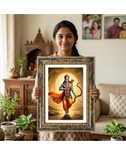 Rama Decorative Photo Frame With White Mount | Premium Wall & Tabletop Picture Frame | Home, Office & Temple Decoration | 10x14 Inch (Pack Of 1) (F33075)