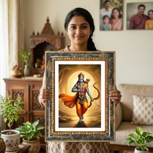 Rama Decorative Photo Frame With White Mount | Premium Wall & Tabletop Picture Frame | Home, Office & Temple Decoration | 8x12 Inch (Pack Of 1) (F33075) Rama Decorative Photo Frame With White Mount | Premium Wall & Tabletop Picture Frame | Home, Office & Temple Decoration | 8x12 Inch (Pack Of 1) (F33075)