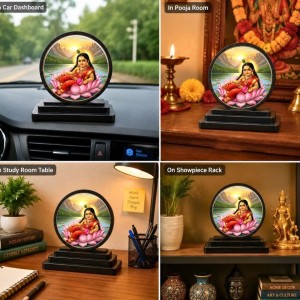 Car Dashboard Wooden Bala Tripura Sundari Showpiece | 4 X 4.5 Inch Sublimation Printed Decorative Stand | 4 Mm MDF | Home Decor | Made in India (F33326) Car Dashboard Wooden Bala Tripura Sundari Showpiece | 4 X 4.5 Inch Sublimation Printed Decorative Stand | 4 Mm MDF | Home Decor | Made in India (F33326)