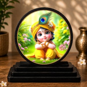 Car Dashboard Wooden Bal Krishna Showpiece | 4 X 4.5 Inch Sublimation Printed Decorative Stand | 4 Mm MDF | Home Decor | Made in India (F33254) Car Dashboard Wooden Bal Krishna Showpiece | 4 X 4.5 Inch Sublimation Printed Decorative Stand | 4 Mm MDF | Home Decor | Made in India (F33254)