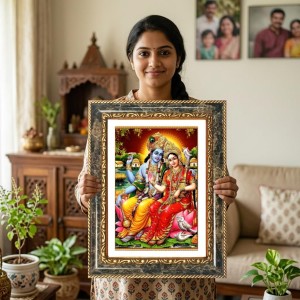 Radhaa Krishna Decorative Photo Frame With White Mount | Premium Wall & Tabletop Picture Frame | Home, Office & Temple Decoration | 8x12 Inch (Pack Of 1) (F31340) Radhaa Krishna Decorative Photo Frame With White Mount | Premium Wall & Tabletop Picture Frame | Home, Office & Temple Decoration | 8x12 Inch (Pack Of 1) (F31340)