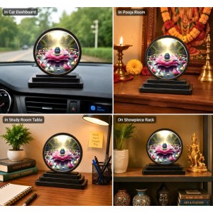 Car Dashboard Wooden Lord Shiva Lingam Showpiece | 4 X 4.5 Inch Sublimation Printed Decorative Stand | 4 Mm MDF | Home Decor | Made in India (F33336) Car Dashboard Wooden Lord Shiva Lingam Showpiece | 4 X 4.5 Inch Sublimation Printed Decorative Stand | 4 Mm MDF | Home Decor | Made in India (F33336)