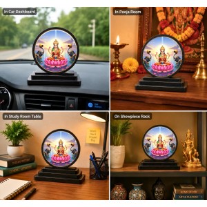 Car Dashboard Wooden Goddess Lakshmi Showpiece | 4 X 4.5 Inch Sublimation Printed Decorative Stand | 4 Mm MDF | Home Decor | Made in India (F33665) Car Dashboard Wooden Goddess Lakshmi Showpiece | 4 X 4.5 Inch Sublimation Printed Decorative Stand | 4 Mm MDF | Home Decor | Made in India (F33665)