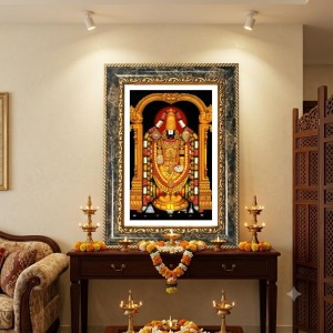 Venkateswara Decorative Photo Frame With White Mount | Premium Wall & Tabletop Picture Frame | Home, Office & Temple Decoration | 8x12 Inch (Pack Of 1) (F32364) Venkateswara Decorative Photo Frame With White Mount | Premium Wall & Tabletop Picture Frame | Home, Office & Temple Decoration | 8x12 Inch (Pack Of 1) (F32364)