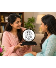 Car Dashboard Wooden Lord Ganeshaa Showpiece | 4 X 4.5 Inch Sublimation Printed Decorative Stand | 4 Mm MDF | Home Decor | Made in India (F33573)