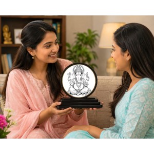 Car Dashboard Wooden Lord Ganeshaa Showpiece | 4 X 4.5 Inch Sublimation Printed Decorative Stand | 4 Mm MDF | Home Decor | Made in India (F33573) Car Dashboard Wooden Lord Ganeshaa Showpiece | 4 X 4.5 Inch Sublimation Printed Decorative Stand | 4 Mm MDF | Home Decor | Made in India (F33573)