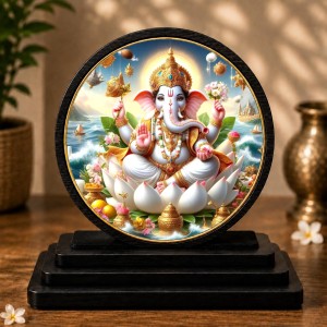 Car Dashboard Wooden Lord Ganeha Showpiece | 4 X 4.5 Inch Sublimation Printed Decorative Stand | 4 Mm MDF | Home Decor | Made in India (F33380) Car Dashboard Wooden Lord Ganeha Showpiece | 4 X 4.5 Inch Sublimation Printed Decorative Stand | 4 Mm MDF | Home Decor | Made in India (F33380)