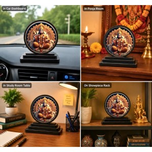 Car Dashboard Wooden Lord Hanuman Showpiece | 4 X 4.5 Inch Sublimation Printed Decorative Stand | 4 Mm MDF | Home Decor | Made in India (F33662) Car Dashboard Wooden Lord Hanuman Showpiece | 4 X 4.5 Inch Sublimation Printed Decorative Stand | 4 Mm MDF | Home Decor | Made in India (F33662)