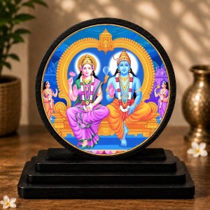 Car Dashboard Wooden Shri Lakshmi Narayan Showpiece | 4 X 4.5 Inch Sublimation Printed Decorative Stand | 4 Mm MDF | Home Decor | Made in India (F33562) Car Dashboard Wooden Shri Lakshmi Narayan Showpiece | 4 X 4.5 Inch Sublimation Printed Decorative Stand | 4 Mm MDF | Home Decor | Made in India (F33562)