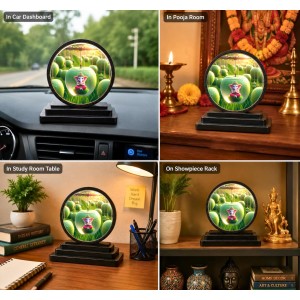 Car Dashboard Wooden Lord Ganeshaa Showpiece | 4 X 4.5 Inch Sublimation Printed Decorative Stand | 4 Mm MDF | Home Decor | Made in India (F33354) Car Dashboard Wooden Lord Ganeshaa Showpiece | 4 X 4.5 Inch Sublimation Printed Decorative Stand | 4 Mm MDF | Home Decor | Made in India (F33354)