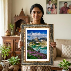 Mountain Lake Decorative Photo Frame With White Mount | Premium Wall & Tabletop Picture Frame | Home, Office & Temple Decoration | 8x12 Inch (Pack Of 1) (F31570) Mountain Lake Decorative Photo Frame With White Mount | Premium Wall & Tabletop Picture Frame | Home, Office & Temple Decoration | 8x12 Inch (Pack Of 1) (F31570)
