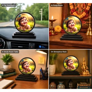Car Dashboard Wooden Bal Krishna Showpiece | 4 X 4.5 Inch Sublimation Printed Decorative Stand | 4 Mm MDF | Home Decor | Made in India (F33705) Car Dashboard Wooden Bal Krishna Showpiece | 4 X 4.5 Inch Sublimation Printed Decorative Stand | 4 Mm MDF | Home Decor | Made in India (F33705)