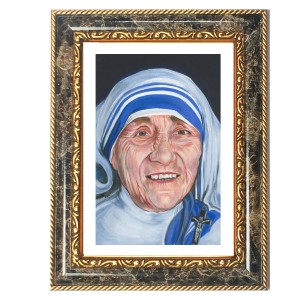 Mother Teresa Decorative Photo Frame With White Mount | Premium Wall & Tabletop Picture Frame | Home, Office & Temple Decoration | 12x16 Inch (Pack Of 1) (F33143) Mother Teresa Decorative Photo Frame With White Mount | Premium Wall & Tabletop Picture Frame | Home, Office & Temple Decoration | 12x16 Inch (Pack Of 1) (F33143)