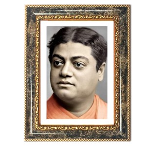 Swami Vivekananda Decorative Photo Frame With White Mount | Premium Wall & Tabletop Picture Frame | Home, Office & Temple Decoration | 8x12 Inch (Pack Of 1) (F32560)