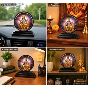 Car Dashboard Wooden Lord Kubera Showpiece | 4 X 4.5 Inch Sublimation Printed Decorative Stand | 4 Mm MDF | Home Decor | Made in India (F33486) Car Dashboard Wooden Lord Kubera Showpiece | 4 X 4.5 Inch Sublimation Printed Decorative Stand | 4 Mm MDF | Home Decor | Made in India (F33486)