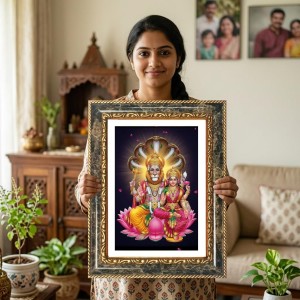 Narasimha Decorative Photo Frame With White Mount | Premium Wall & Tabletop Picture Frame | Home, Office & Temple Decoration | 8x12 Inch (Pack Of 1) (F31546) Narasimha Decorative Photo Frame With White Mount | Premium Wall & Tabletop Picture Frame | Home, Office & Temple Decoration | 8x12 Inch (Pack Of 1) (F31546)